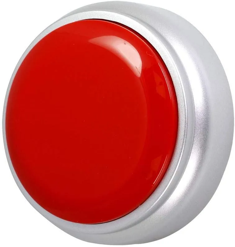 Recordable Button,Record Talking Button,Easy Button 30S Voice Recordable Button Sound Effect Button with Play Back Red and Silver
