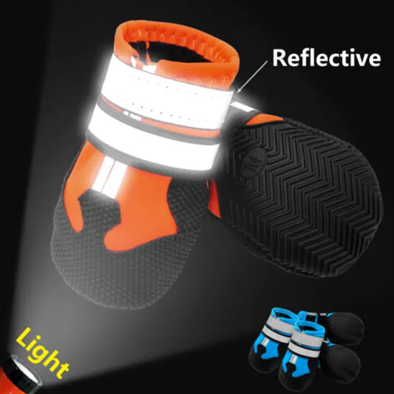 Reflective Waterproof Nonslip Dog Boots