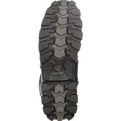 Rocky Men's 8" Waterproof Black Alpha Force Zipper Public Service Work Boot
