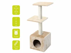 SCRATCHING TREE CLASSICTREE PALAZZO 30x30x90CM creme