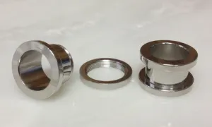 Screw Fit Flesh Tunnels Steel - PAIR