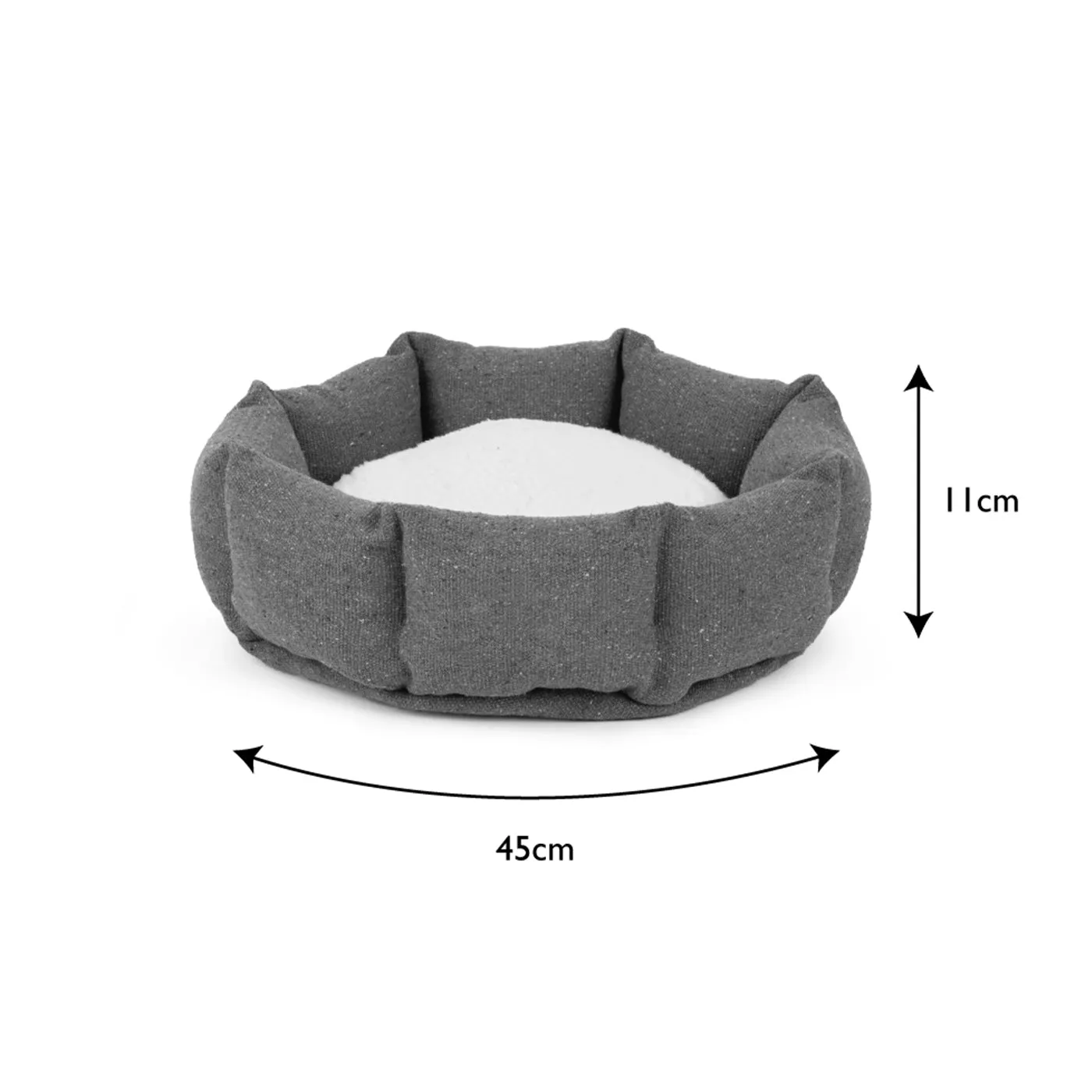 Scruffs 100% Recycled Charcoal Grey Eco Eden Cat Bed