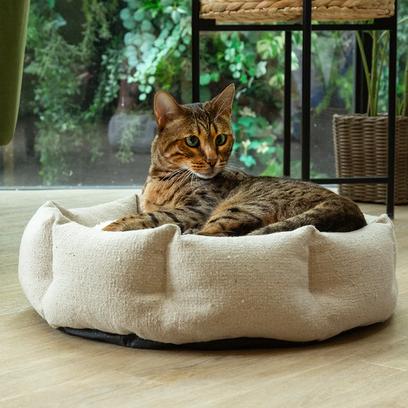 Scruffs 100% Recycled Cream Eco Eden Cat Bed