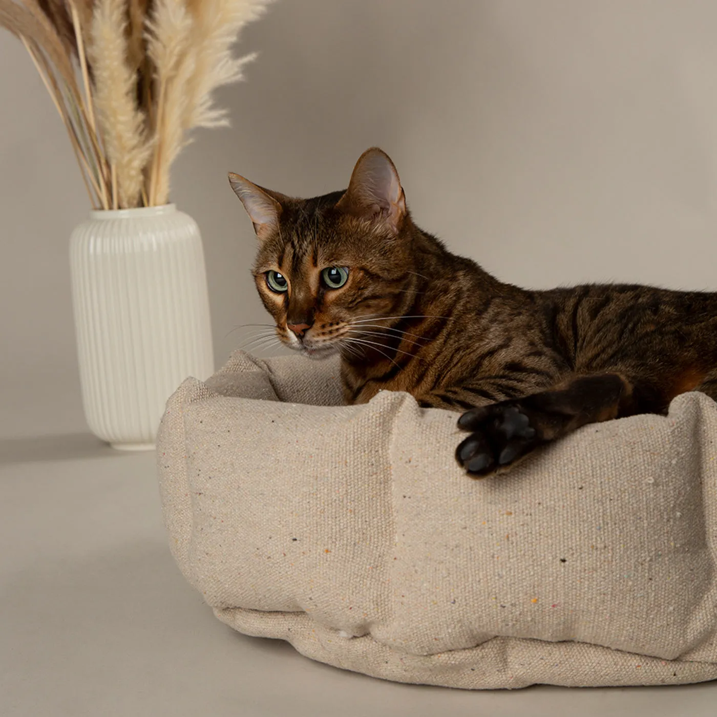 Scruffs 100% Recycled Cream Eco Eden Cat Bed