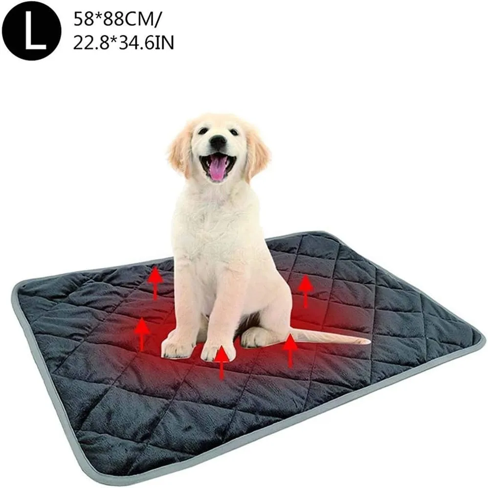 Self-Heating Dog Pad,Non-Electric Pet Warming Pad Pets Cat Bed Pet Blanket Thermal Cat and Dog Warming Bed Mat for Pets Cats Dogs and Kittens for Outdoor Indoor (Size : Large)