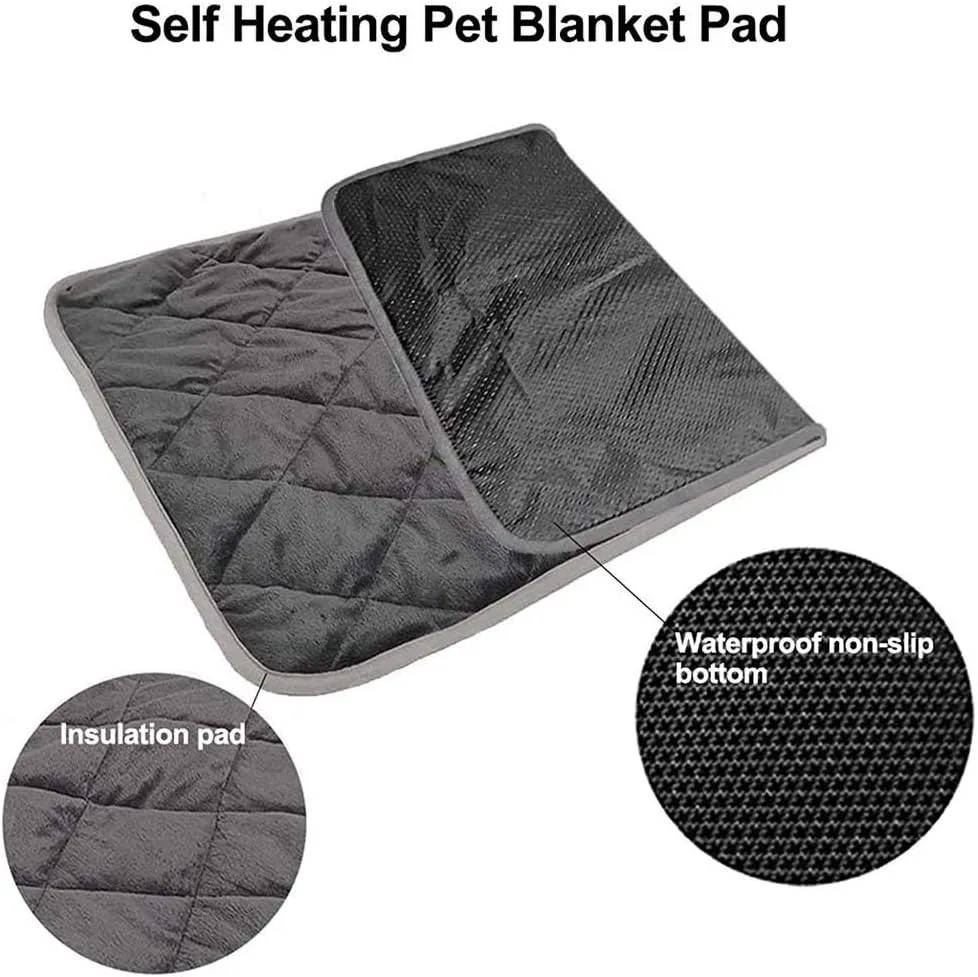 Self-Heating Dog Pad,Non-Electric Pet Warming Pad Pets Cat Bed Pet Blanket Thermal Cat and Dog Warming Bed Mat for Pets Cats Dogs and Kittens for Outdoor Indoor (Size : Large)