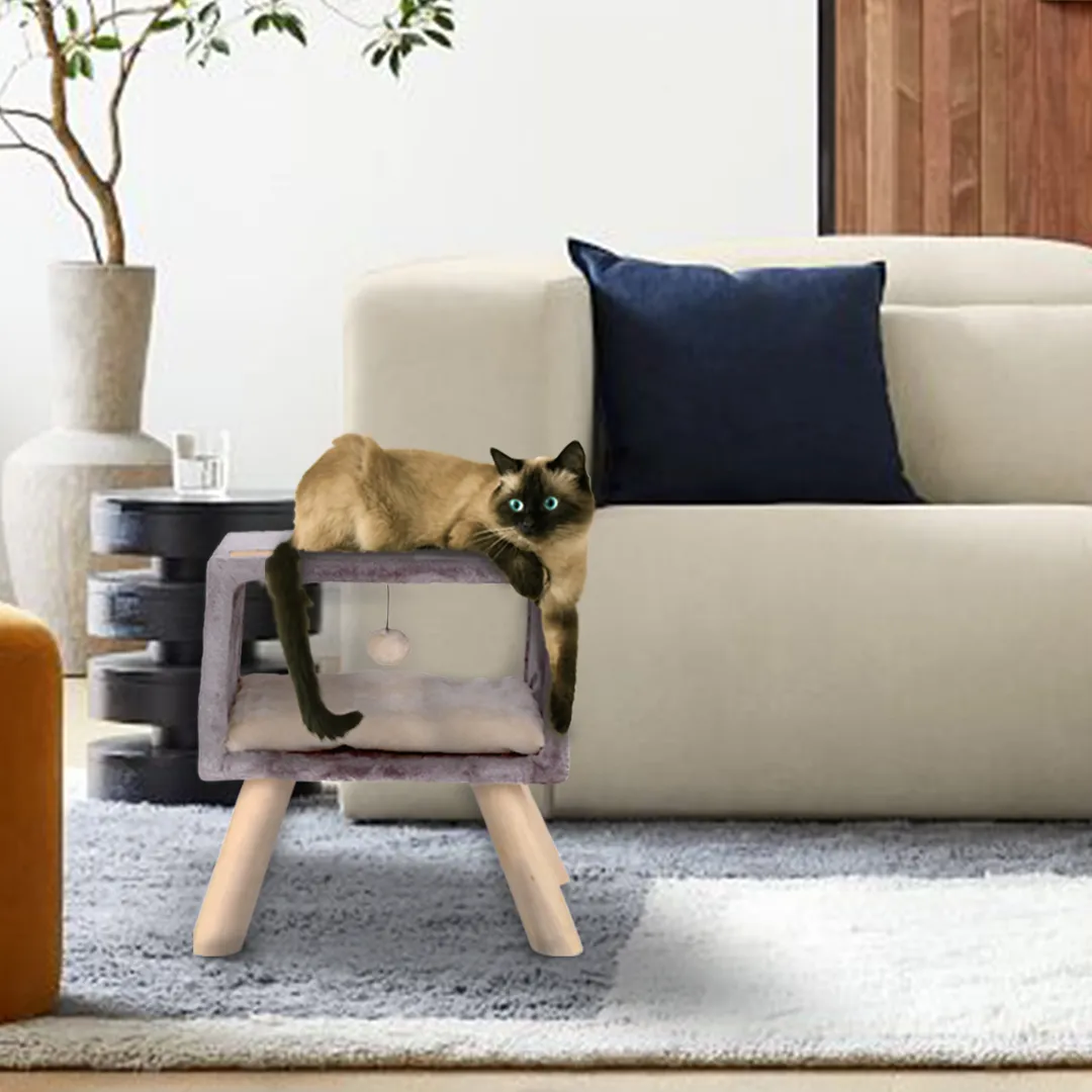 Side Table Cat Furniture Scratcher - Charcoal