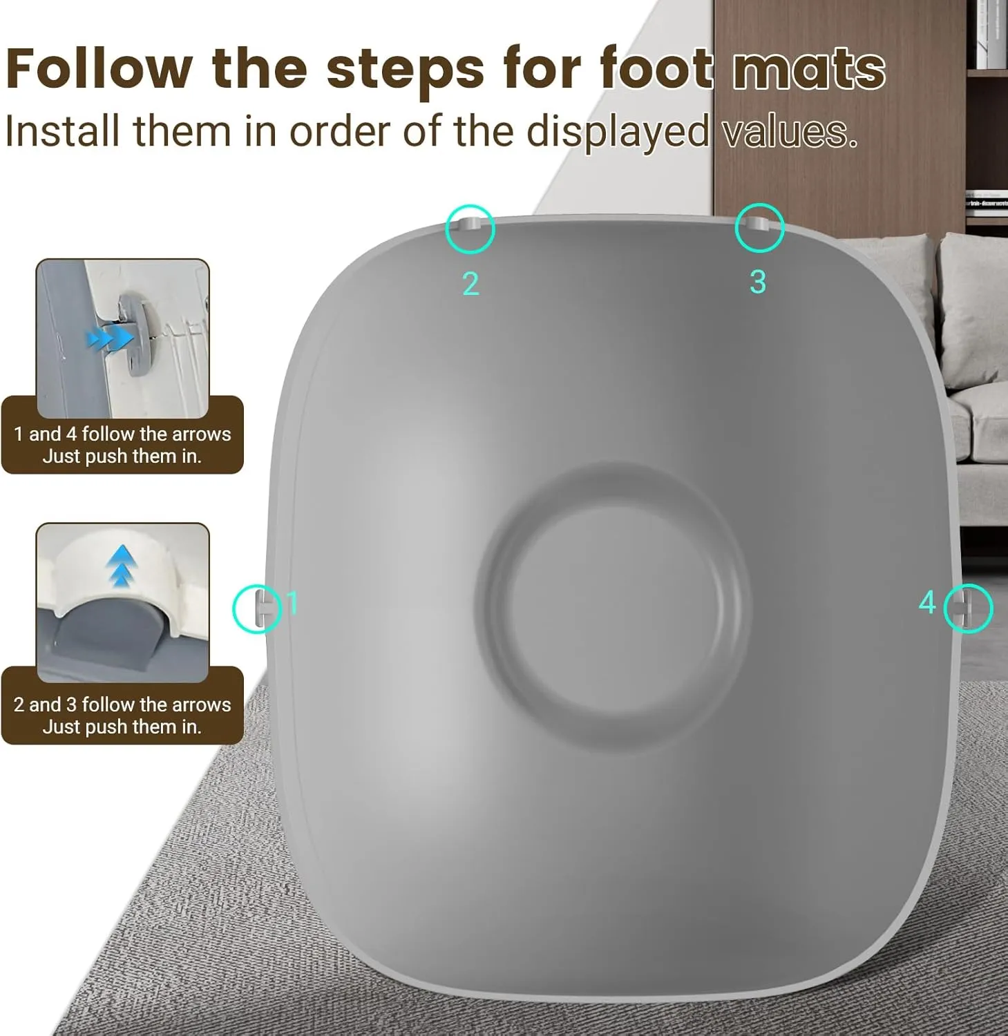 Silicone Cat Litter Pad Replacement Part for 65L 9L Self Cleaning Litter Box, Leakproof Silicone Mat, Anti-Stick Accessory [Only Compatible with Orders Purchased After February 17, 2025]