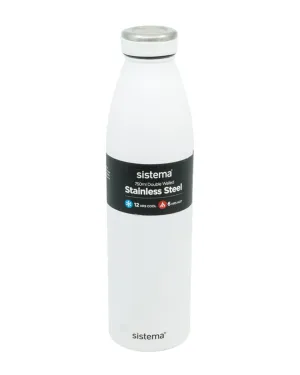 Sistema Stainless Steel Bottle White 750ML