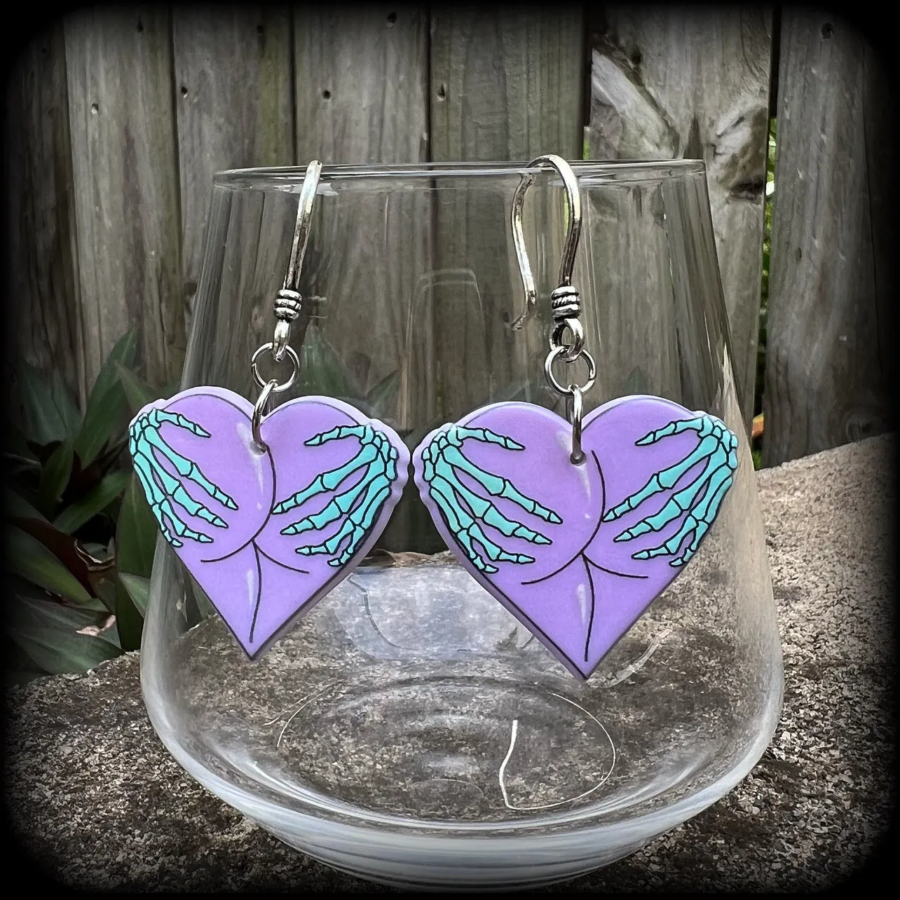 Skeleton butt earrings-Halloween earrings