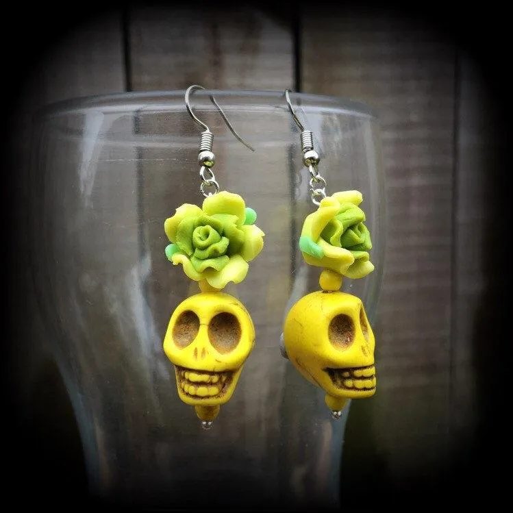 Skull earings-Day of the Dead earrings