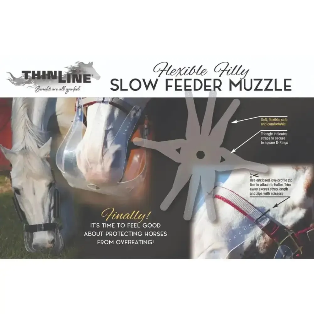 ThinLine Flexible Grazing Muzzles For Horses 3.5cm