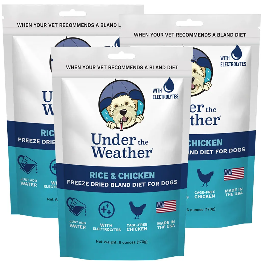 Under the Weather Rice & Chicken Freeze Dried Bland Diet for Dogs, 6-oz