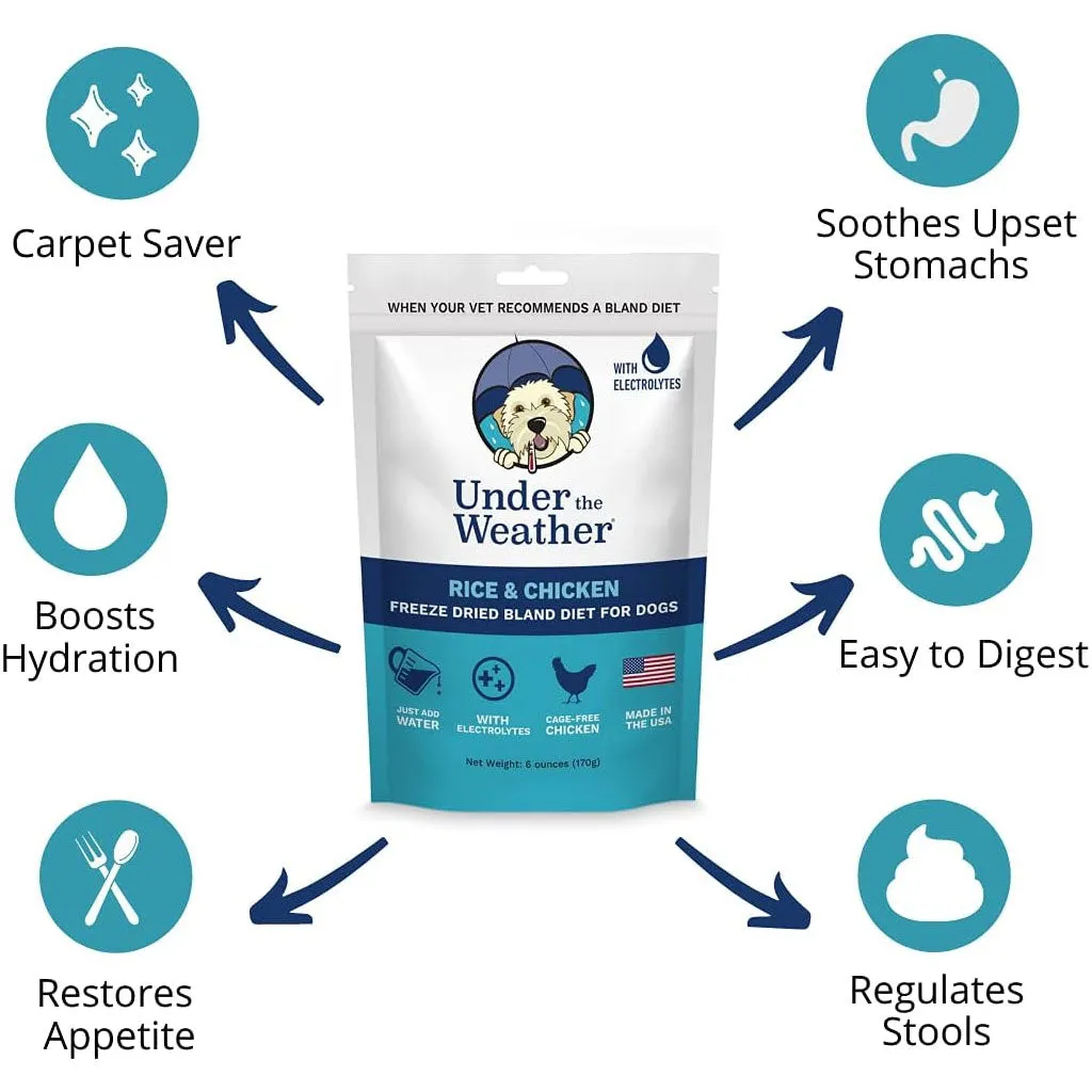 Under the Weather Rice & Chicken Freeze Dried Bland Diet for Dogs, 6-oz