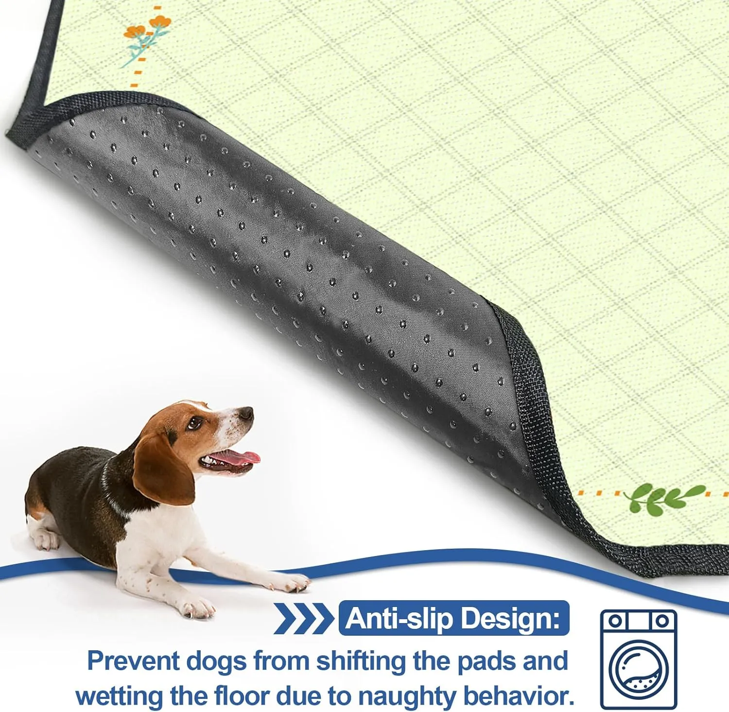 Washable Pee Pads for Dogs, Reusable Pets Mat,Absorbent & Leak-Proof Dog Training Pads, Non Slip Training Mats Suitable for Potty,Whelping,Playpen,Bed,Crate Liner,Car Seats (XL:68*52")