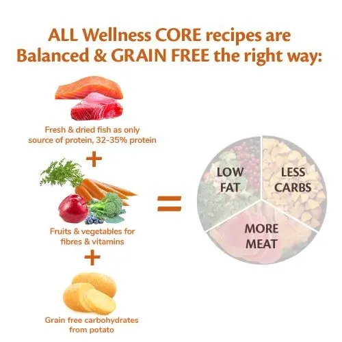Wellness CORE Grain Free Dry Puppy Food Chicken and Turkey 10kg   2kg Free