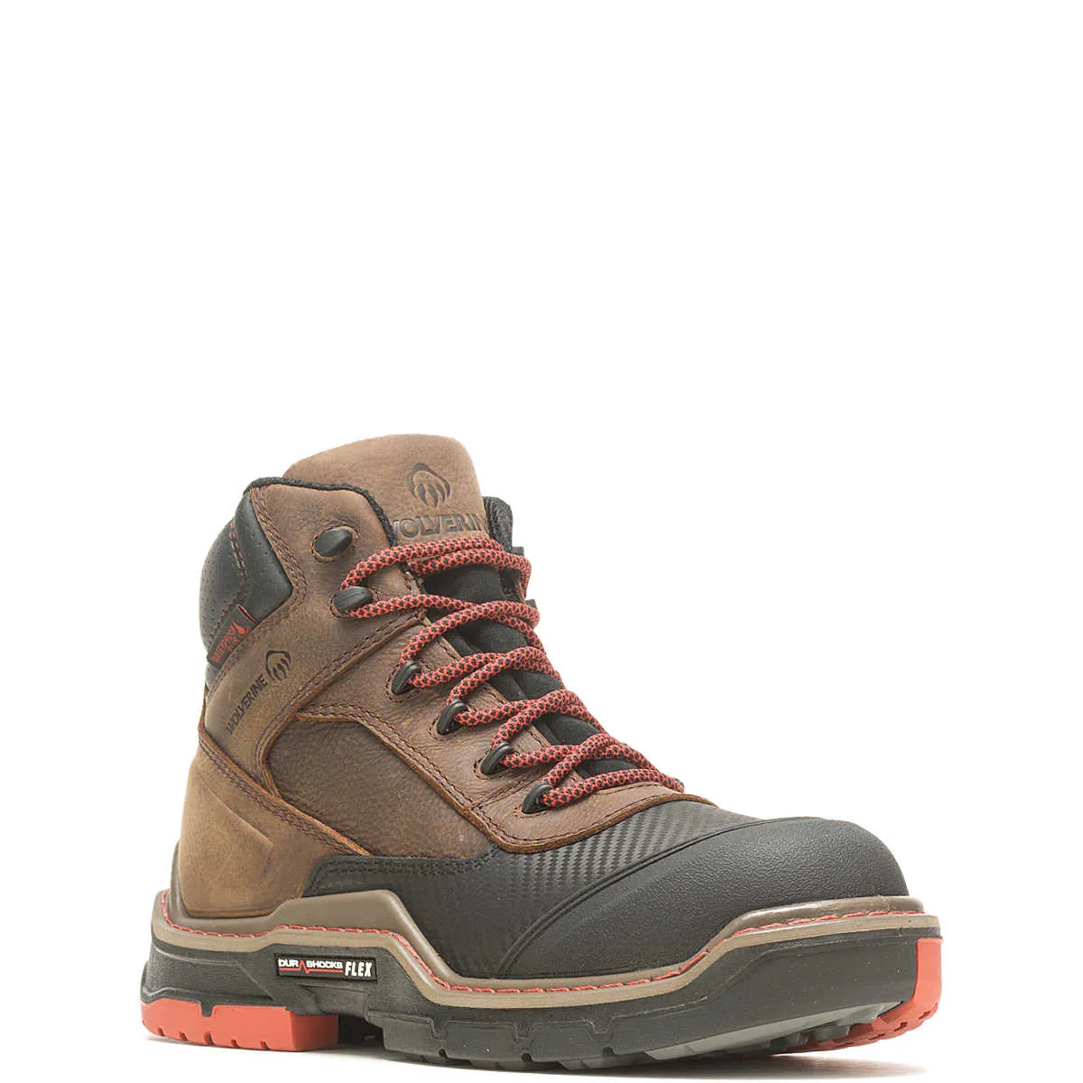 Wolverine Men's Raider DuraShocks® Shield 6" CarbonMAX® Work Boot - Dark Brown