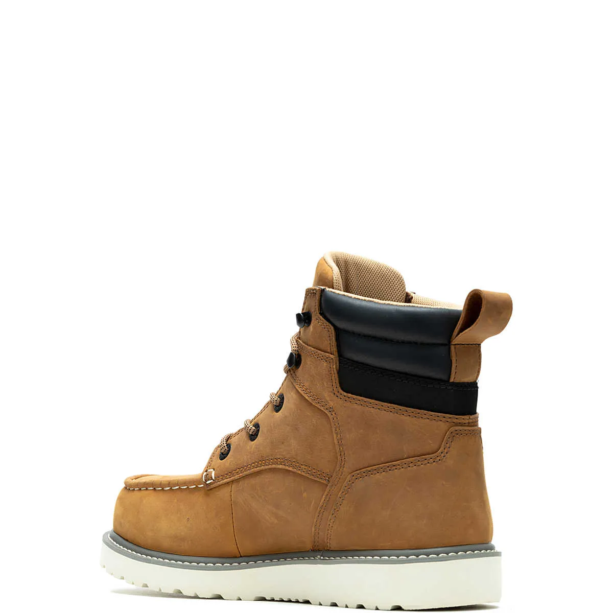 Wolverine Men's Trade Wedge 6" Moc-Toe Steel-Toe Work Boot - Wheat