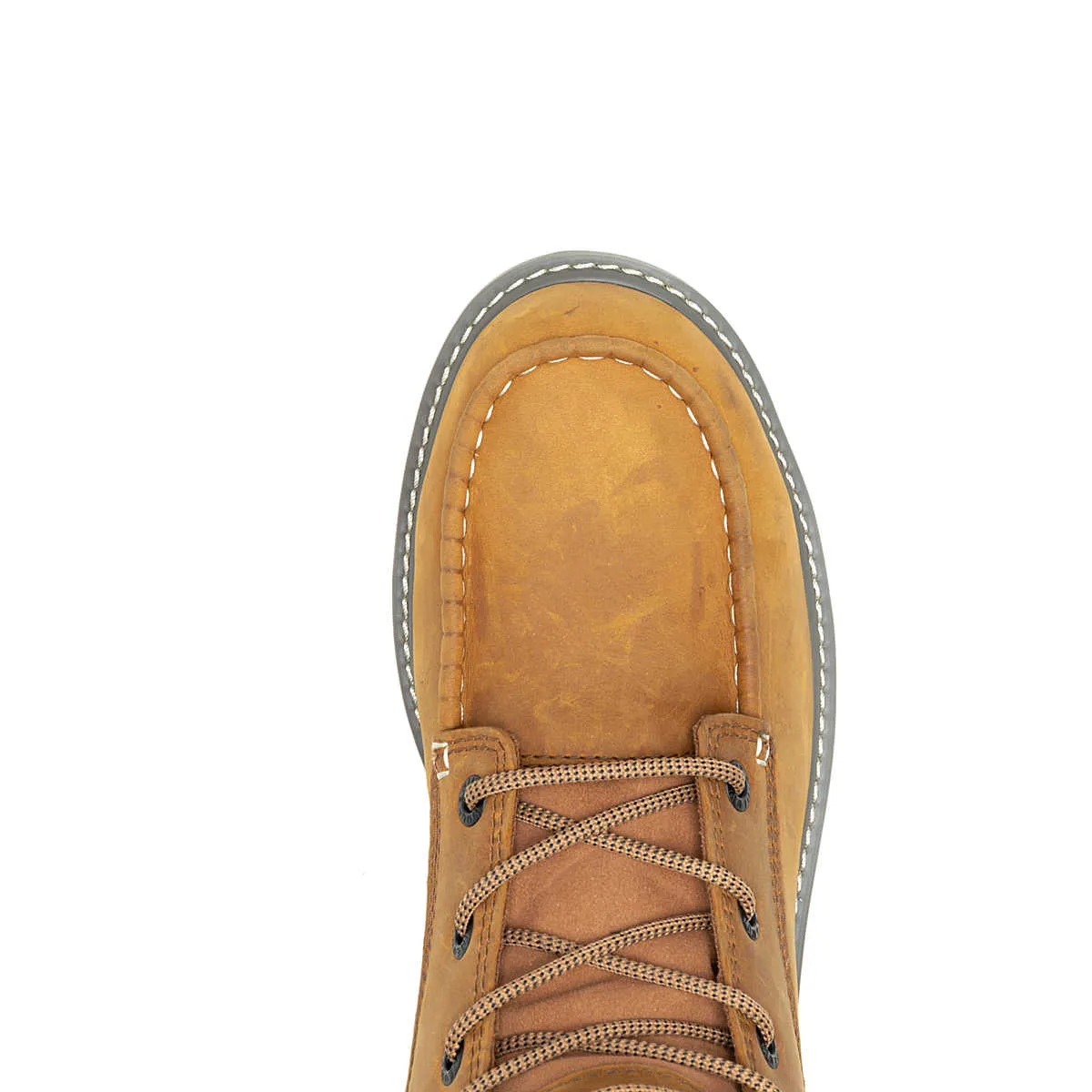 Wolverine Men's Trade Wedge 6" Moc-Toe Steel-Toe Work Boot - Wheat
